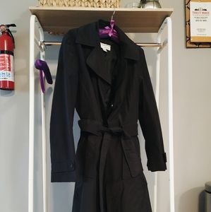 Charcoal pleated trench coat